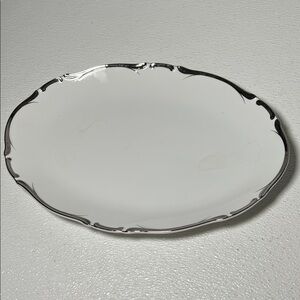 VTG Platinum Harmony House Starlight Bone China Oval Platter Made Japan